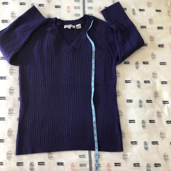 Purple cotton-blend sweater - Picture 5 of 10